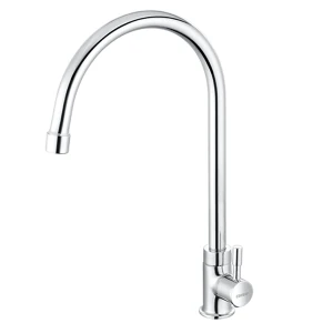 Vòi rửa bát lạnh Caesar K035C, Thân vòi inox 304, Bề mặt được mà mạ Crom và Niken