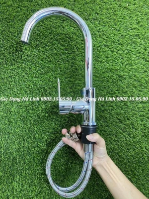 Vòi rửa bát nóng lạnh Caesar K415C, Thân vòi làm từ đồng thau nguyên chất