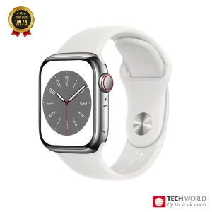 Apple Watch Series 8 (LTE-Esim) 45mm Viền Thép dây Cao su New 100% - Chính hãng VN/A