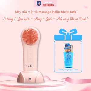 Máy rửa mặt massage tích hợp liệu pháp ánh sáng và nhiệt Halio
