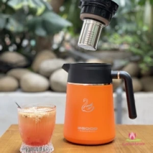 Bình Pha Trà Giữ Nhiệt 2GOOD B13 Lòng Tráng Men Sứ 1 Lít