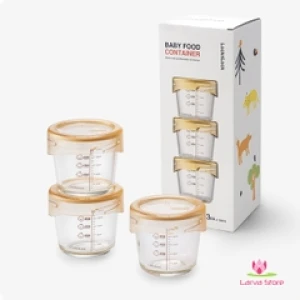 Bộ 3 hộp thủy tinh 280ml LocknLock đựng đồ ăn cho bé LLG542S03 280ml chia vạch