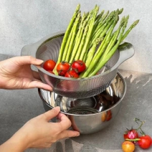 Bộ Tô Trộn Và Rổ Inox Kaiyo