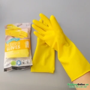 Găng tay cao su tự nhiên Lock&Lock ETM803Y Size M dài 32cm