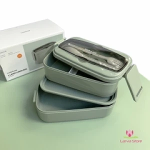 Hộp cơm nhựa LocknLock 2 tầng 1.6L LCB941GRN