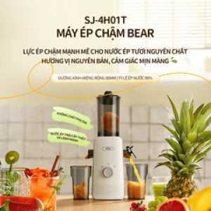Máy ép chậm Bear SJ-4H01T ép khỏe các rau củ quả 98% không kẹt mắc