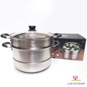 Nồi Hấp 2 Tầng Inox 304 Lock&Lock LLH1282 28cm