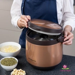 Nồi Ủ Chân Không KAIYO Inox 304 4.5L Thực Phẩm Chín Mềm, Tiết Kiệm 85% Ga Điện