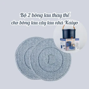Set 2 miếng bông lau cao cấp Kaiyo thay thế cho cây lau nhà tách nước bẩn Kaiyo