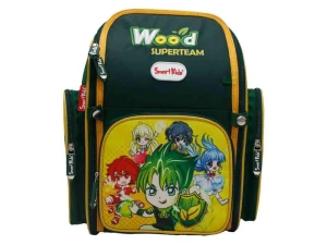 Balo chống gù Super Team Wood B-010 Xanh lá