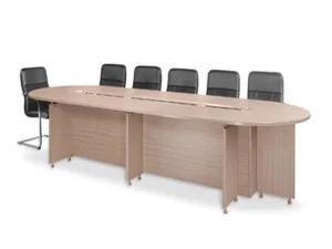 Bàn họp văn phòng chân gỗ BH38-CG (3.800mm x 1.400mm x 740mm)