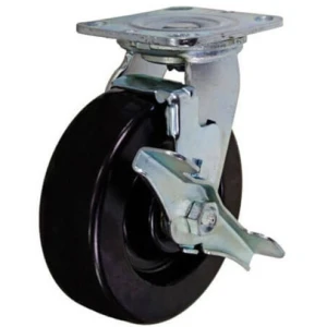 Bánh xe phenolic chịu nhiệt xoay Ethos 494XHQ125P45 (Có khóa - 410kg)