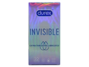 Bao cao su Durex Invisible Extra Lubricated (10 chiếc/hộp)