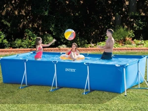 Bể bơi khung kim loại chữ nhật 450cm x 220cm x 84cm cao cấp intex 28273