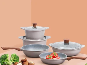 Bộ 5 nồi chảo cao cấp đế từ Ecoramic EPS-5IH