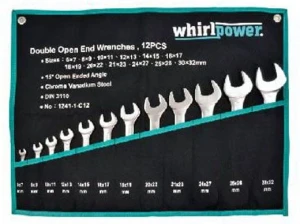 Bộ cờ lê 2 đầu miệng 12 chi tiết Whirlpower 1241-1-C12