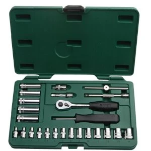 Bộ đầu tuýp 25 chi tiết 1/4 inch (hệ mét) Sata 09001