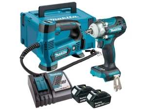 Bộ máy siết bu lông và bơm hơi Makita 18V DLX2424JX1 (DTW300 DMP180)