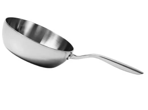 Chảo đúc inox 3 lớp đáy liền sâu lòng Tri-Ply Kaiyo size 20cm