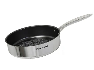 Chảo inox 3 lớp Ultra Titanium Sunhouse STI18M