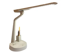 Đèn bàn học bóng led 7W Lioa 02BD-DM (Có hộp đựng bút, ổ cắm đa năng, ánh sáng đổi màu)