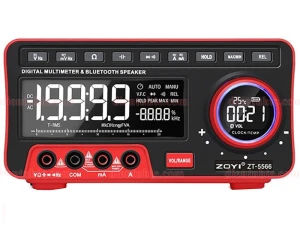 Đồng hồ vạn năng số để bàn kiêm loa Bluetooth Zoyi ZT-5566