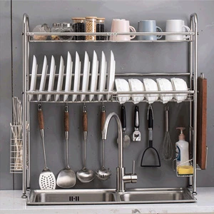 Giá để bát đũa inox 2 tầng Vando 6015 (90cm)