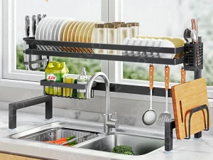 Kệ bát sơn đen chống khuẩn cao cấp 1 tầng 125cm Zaibra CB125T1