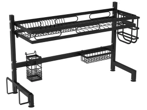 Kệ chén bát sơn đen chống khuẩn cao cấp 1 tầng Vando 6203 (85cm)