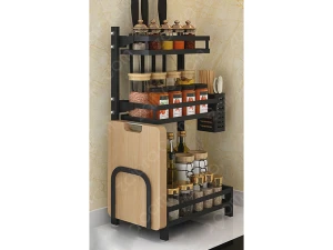 Kệ gia vị sơn đen cao cấp 3 tầng Zaibra KGV3T