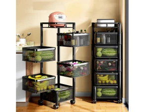 Kệ xoay để đồ thông minh sơn đen 5 tầng Vando 4703