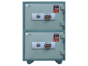 Két sắt chống cháy Hòa Phát 2 tầng KS50T2 (khóa chìa và khóa mã)