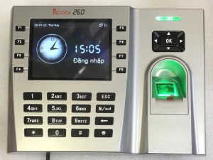 Máy chấm công vân tay, thẻ ZKTeco ICLOCK 260