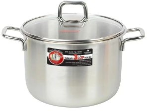 Nồi hầm inox 3 lớp Happy Cook Alvar nắp kính 26cm SP26-ALVG