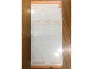 Thẻ giấy chấm công