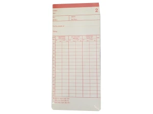 Thẻ giấy in búa dùng cho máy chấm công thẻ giấy KingPower KP-670 (100 thẻ)