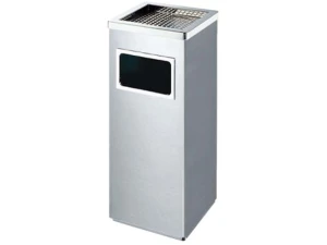 Thùng rác inox có khay đựng gạt tàn thuốc bên trên A35-O