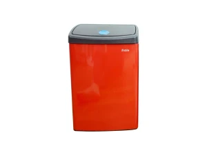 Thùng rác inox nhấn vuông nhỏ Fitis STS1-906 - 15 lít (Đỏ)