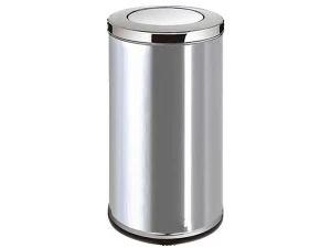 Thùng rác inox trắng nắp lật Paloca (Size 380mm x 700mm)