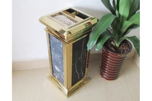 Thùng rác inox trang trí đá hoa cương Vietbin A16