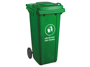 Thùng rác nhựa 120 lít, có 2 bánh xe (TR-120)