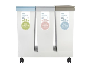 Thùng rác phân loại Hiro 3 ngăn HIN.RAPL.003N