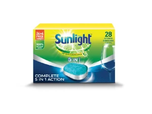 Viên rửa chén bát 5 in 1 Sunlight (Hộp 28 viên)