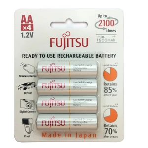 Pin AA FUJITSU - 2100 lần sạc Type 2000maH - Made in Japan - Vỉ 4 - 8070228 Yêu thích