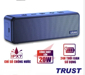 Loa Bluetooth 5.0 VIVAN VS20 Chống Nước IPX7 Công suất 20W Pin 3600mAh PlayTIME ĐẾN 240