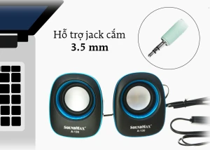 Loa gaming Led RGB cổng kết nối 3.5mm ROBOT RS200 - Đen