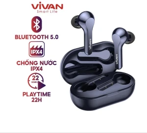 Tai Nghe Bluetooth TWS VIVAN Liberty T200 Cảm Ứng Playtime Đến 22H Chống Nước IPX4