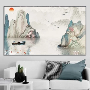 25 tranh sơn thủy hữu tình phong thủy đẹp nhất