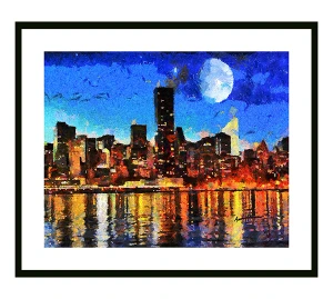 35+ bức tranh thành phố hiện đại nghệ thuật siêu đẹp