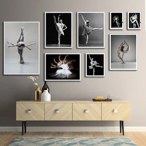 Bộ 8 tranh phòng múa bale, múa ballet MS0811